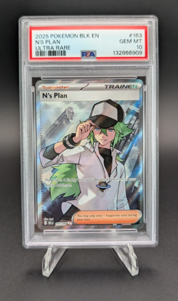 N's Plan 2025 Pokemon Black Bolt EN Ultra Rare #163 PSA 10 Gem Mint - Image 1