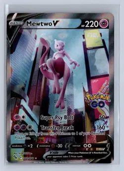 2022 Pokemon Pokemon GO Mewtwo V #072/078 - Image 1