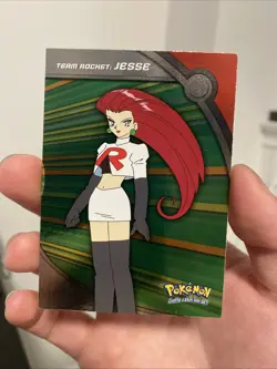 Team Rocket: Jesse HV2 Topps TV Animation Edition Silver Foil Blue LP Pokemon - Image 1