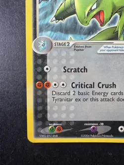 2004 Pokemon Tyranitar EX 17/17 Non-Holo Pop Series 1 - Image 4