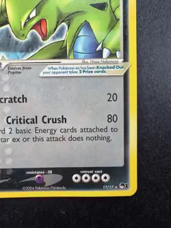 2004 Pokemon Tyranitar EX 17/17 Non-Holo Pop Series 1 - Image 5