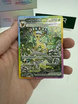 Pokemon TCG SV-Prismatic Evolutions Leafeon ex #144/131 SIR - Image 4