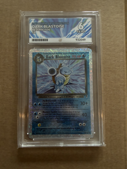 Pokemon Dark Blastoise 2002 legendary collection reverse holo Ace Grading 6 - Image 1