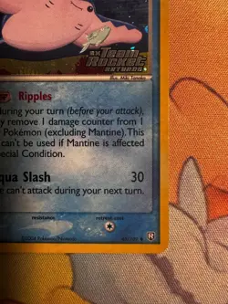 Pokemon Mantine 45/109 EX Team Rocket Returns Reverse Holo SWIRL - Near Mint - Image 5