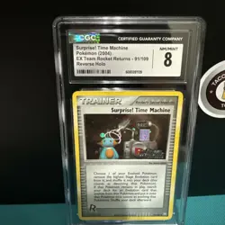 Pokemon Surprise! Time Machine Reverse Holo CGC 8 ex Team Rocket Returns 2004 - Image 4