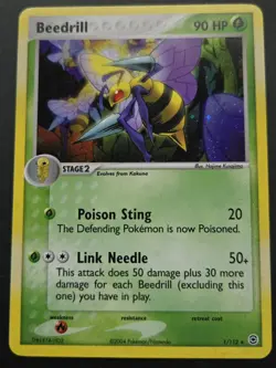 Pokemon TCG: EX FireRed & LeafGreen - Beedrill (1/112) Holo Rare LP - Image 1