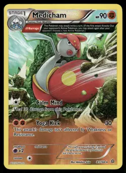 Pokemon Tcg Medicham [Reverse Holo] #81 Pokemon Primal Clash LP - Image 1