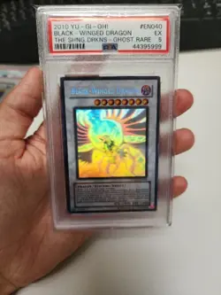 Black-Winged Dragon TSHD-EN040 - Ghost Rare PSA 5 - YUGIOH - Image 1