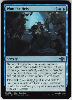 MTG Plan the Heist 62 Outlaws of Thunder Junction U Foil NM - Image 1