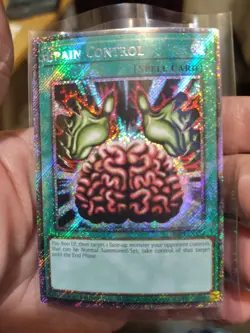 Yugioh! Brain Control RA03-EN154 Platinum Secret Rare 1st Edition - Image 1