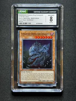 CGC 8 ERROR Yugioh Superancient Deepsea King Coelacanth MAZE-EN036 1st MISCUT! - Image 1