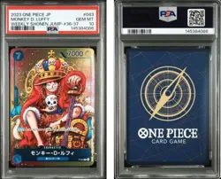 2023 ONE PIECE JAPANESE PROMOS #043 MONKEY D. LUFFY WEEKLY SHONEN JUMP PSA10 - Image 3