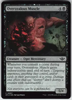 MTG Overzealous Muscle 97 Outlaws of Thunder Junction C Foil NM - Image 1