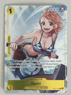 One Piece TCG ENGLISH Nami OP15-108 DASH PACK PROMO Adventure On Kami’s Island - Image 1