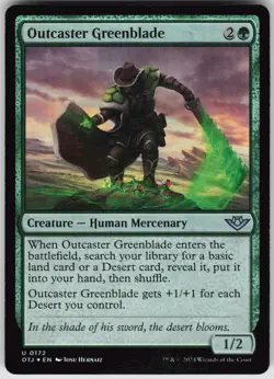 MTG Outcaster Greenblade 172 Outlaws of Thunder Junction U Foil NM - Image 1
