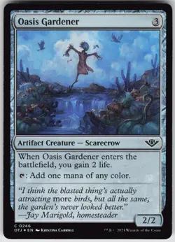 MTG Oasis Gardener 246 Outlaws of Thunder Junction C Foil NM - Image 1