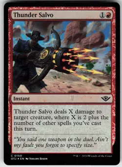MTG Thunder Salvo 150 Outlaws of Thunder Junction C Foil NM - Image 1