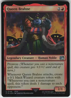MTG Queen Brahne (Extended Art) 464 FINAL FANTASY U Foil NM - Image 1