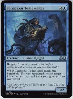 MTG Tenacious Tomeseeker 74 Wilds of Eldraine U Foil NM - Image 1