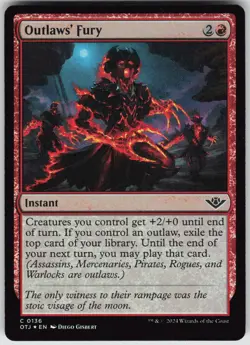 MTG Outlaws' Fury 136 Outlaws of Thunder Junction C Foil NM - Image 1