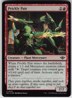 MTG Prickly Pair 137 Outlaws of Thunder Junction C Foil NM - Image 1