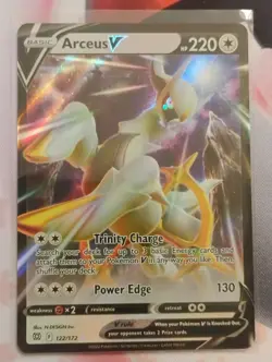 Pokemon TCG Brilliant Stars 122/172 Arceus V Holo Ultra Rare Near Mint - Image 1