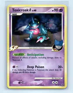 Pokemon tcg Platinum Toxicroak G Lightly played - Image 1