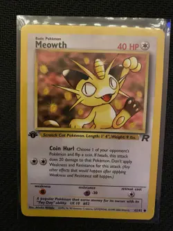 MEOWTH - 62/82 - 1st Edition Team Rocket - Common - Pokemon - Image 1