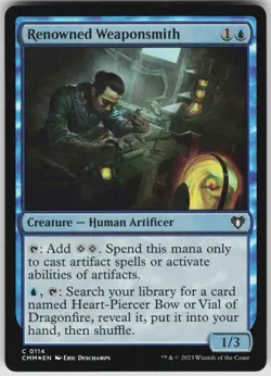MTG Renowned Weaponsmith 114 Commander Masters C Foil NM - Image 1