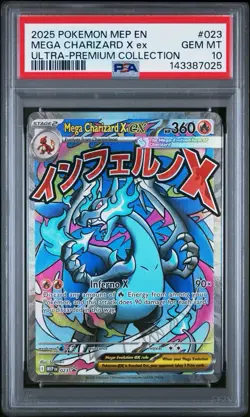 2025 Pokemon Mega Charizard X ex Black Star Promo UPC #023 PSA 10 - Image 1