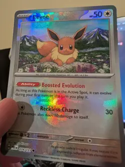 Eevee Master Ball Reverse Holo 074/131 Prismatic Evolutions Pokemon Card TCG - Image 1