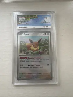 Pokemon Eevee TCG Master Ball Reverse Holo Prismatic Evolutions Card 074/131 - Image 1