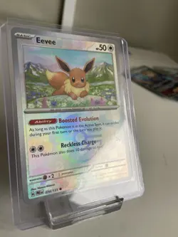 Pokemon Eevee TCG Master Ball Reverse Holo Prismatic Evolutions Card 074/131 - Image 2