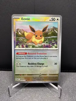 Pokemon Eevee TCG Master Ball Reverse Holo Prismatic Evolutions Card 074/131 - Image 2