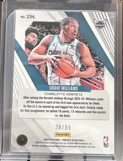 2023-24 Panini Phoenix Grant Williams Orange /99 Charlotte Hornets 🔥🔥🔥 - Image 2