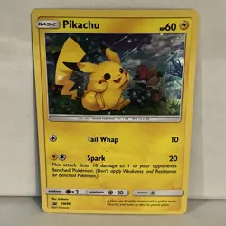 Pikachu SM86 Cosmos Holo Black Star Promo Pokemon Card - Image 1