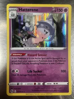 Hatterene 020/073 Holo Rare Champion's Path Pokemon TCG Card NM - Image 1
