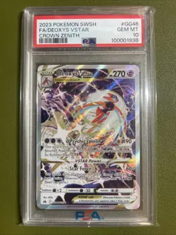 Deoxys VSTAR GG46/GG70 Crown Zenith: Galarian Gallery Holo Card PSA 10 - Image 1