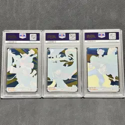 PSA 10 Sequential 3 Card Set Dragon Ball x One Piece Morinaga 40th Luffy Goku - Image 2