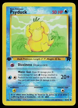 Pokemon Card - Psyduck Team Rocket 65/82 Common 1st Edition - Image 1