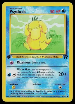Pokemon Card - Psyduck 1st Edition Team Rocket 65/82 Common - Image 1