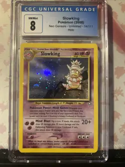 CGC 8 Slowking 1st Edition Holo Neo Genesis Pokemon Card #14 2000 NM/Mint+ - Image 1