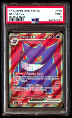 PSA 9 Gengar EX 193 Pokemon Tef En Temporal Forces 2024 Ultra Rare - Image 1