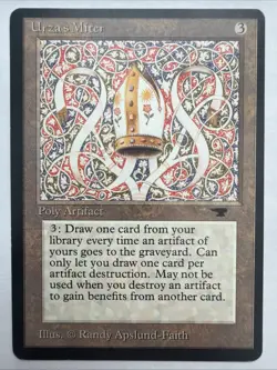 Urza's Miter Antiquities ATQ Artifact Regular MTG LP Vintage 1994 - Image 1