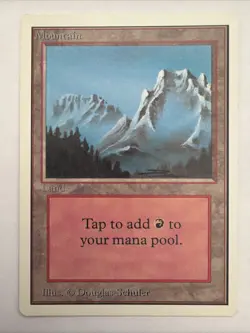 Mountain B Unlimited MTG Magic The Gathering LP Vintage 1993 - Image 1