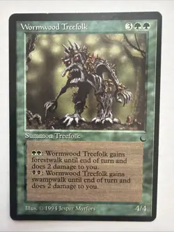 Wormwood Treefolk The Dark MTG Magic the Gathering LP Vintage 1994 - Image 1