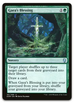 Gaea's Blessing #161 (NM) Dominaria DOM Magic MTG - Image 1