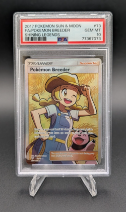 Pokemon Breeder 2017 Pokemon Sun & Moon Full Art Shining Legends #73 PSA 10 - Image 1