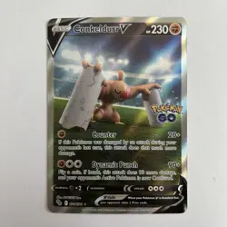 Pokemon TCG Conkeldurr V 074/078 Pokemon GO Full Art Holo Rare Near Mint - Image 1
