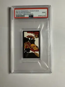 2013 Pokemon Hanafuda Kanto-September Pikachu/Zapdos PSA 9 - Image 1